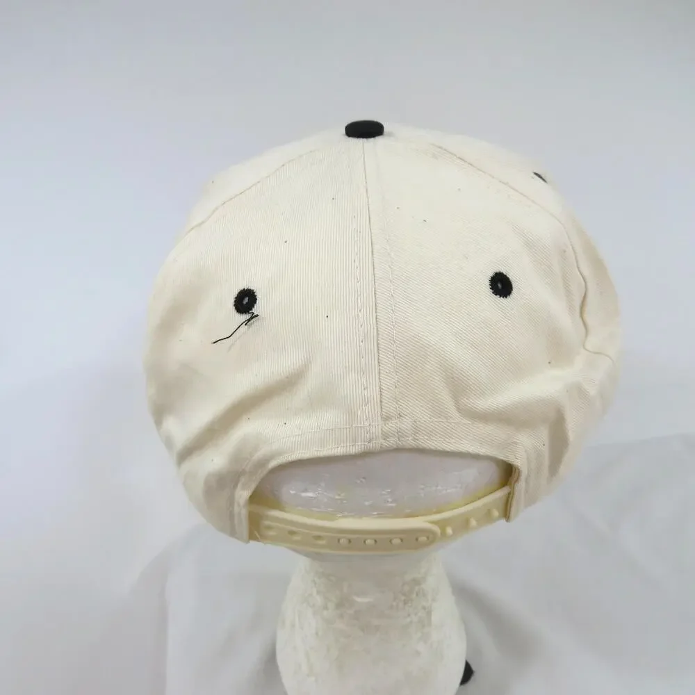 Stop Phylloxera Cartoon Wine Hat Beige Black Snapback 1990s